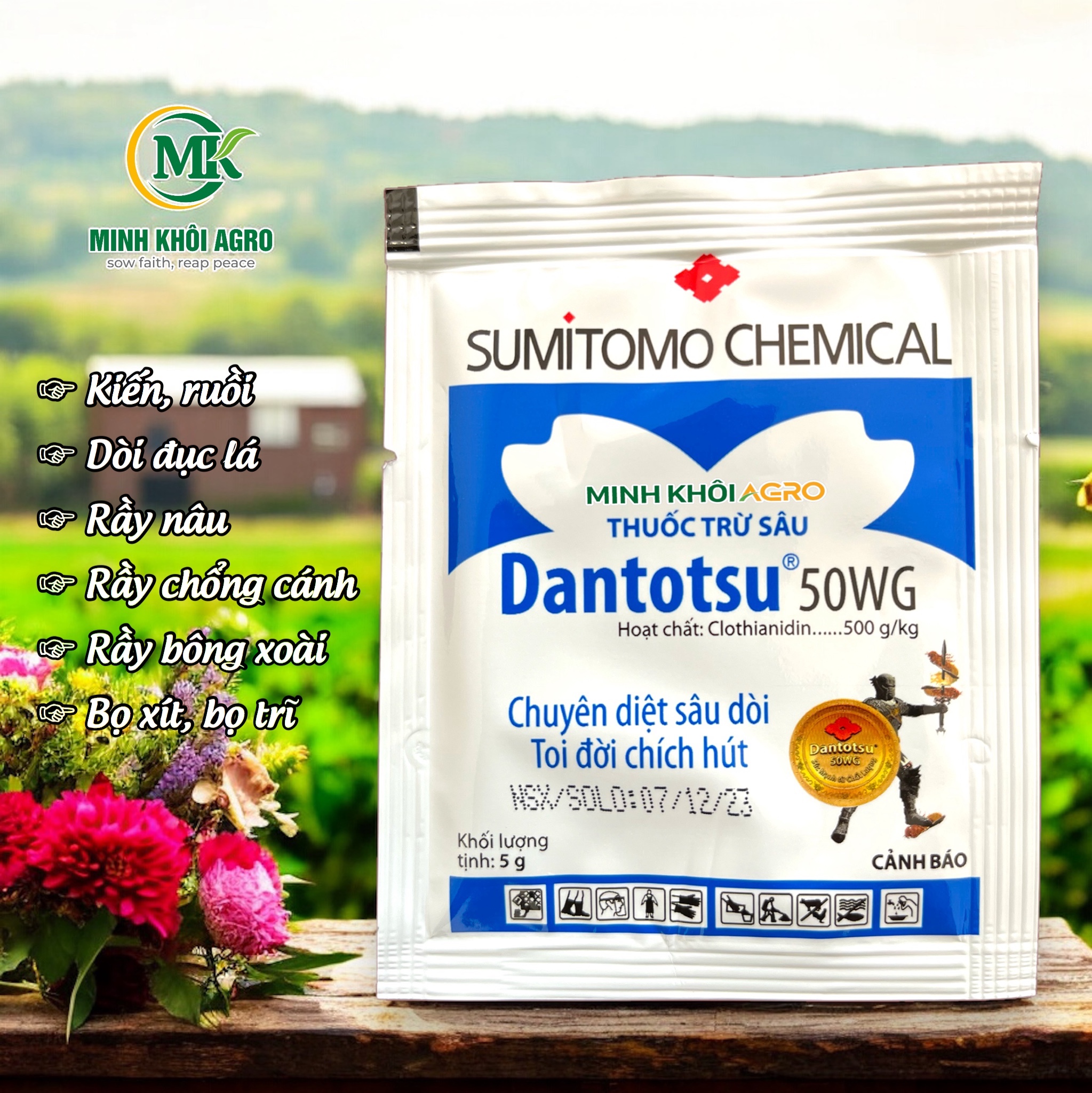 Thuốc trừ sâu Dantotsu 50WG - Gói 5g